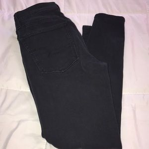 Black AE high rise jeggings